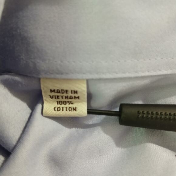 Pronto Uomo Men's Long-Sleeved Lavender Cotton Button-Up Shirt 18 1/2 36/37 - Picture 11 of 12